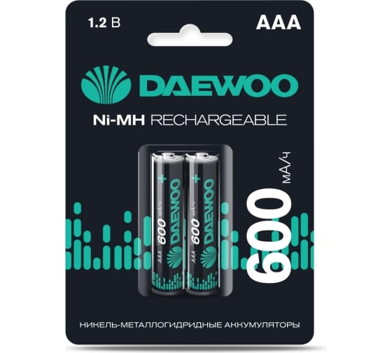 Аккумуляторы DAEWOO 2x600mAh Ni-MH AAA