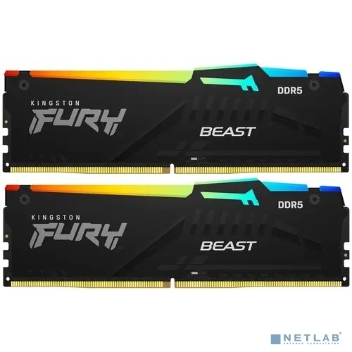 Набор памяти DDR5  2x16GB 6000МГц Kingston FURY Beast RGB (CL40) (KF560C40BBAK2-32)